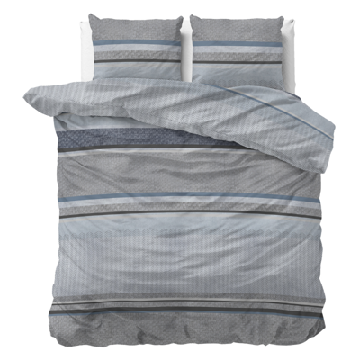 Dekbedovertrek Tados Grey Strepen 240x200 Cm Anti Allergie & Anti Huisstofmijt Sleeptime - Dekbed-Discounter.nl