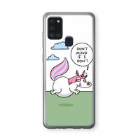 Unicorn: Samsung Galaxy A21s Transparant Hoesje