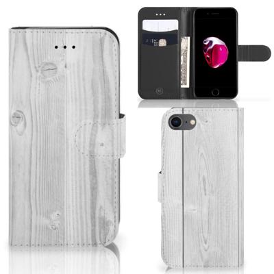 iPhone 7 | 8 | SE (2020) | SE (2022) | Book Style Case | White Wood