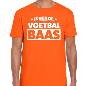 Hobby t-shirt voetbal baas oranje voor heren - voetbal liefhebber / EK/WK voetbal 2XL  -
