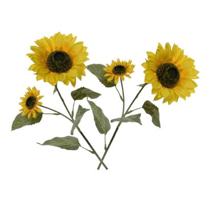 5x stuks gele zonnebloemen kunstbloemen/kunsttakken 72 cm