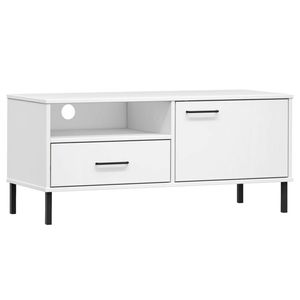 The Living Store OSLO Houten TV-kast - 106 x 40 x 46.5 cm - Wit