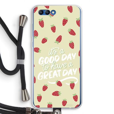 Don't forget to have a great day: Honor 10 Transparant Hoesje met koord