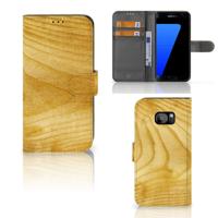 Samsung Galaxy S7 Edge | Book Style Case | Licht Hout