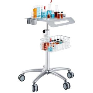 VEVOR Medische trolley, salonwagen met wielen, mobiele trolley 68-109 cm in hoogte verstelbaar, metalen salonstations voor kappers, rollende desktop laboratoriumwagen voor kliniek, schoonheid en salon