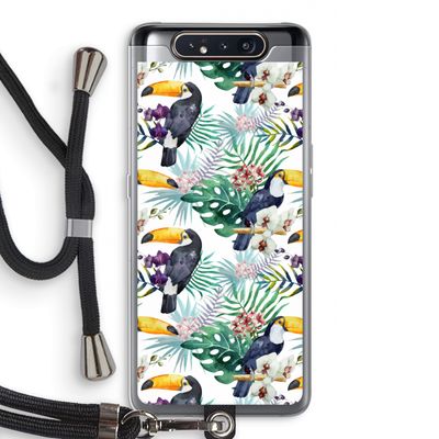 Tukans: Samsung Galaxy A80 Transparant Hoesje met koord