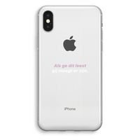 gij moogt er zijn: iPhone XS Transparant Hoesje