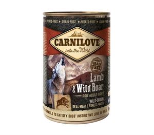 CARNILOVE DOG BLIK LAM / WILD ZWIJN 6X400 GR