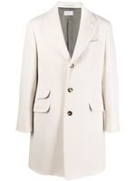 Brunello Cucinelli manteau nervuré à simple boutonnage - Tons neutres