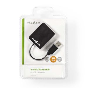 Nedis UHUBU2410BK USB-Hub 4-Poorts USB 2.0