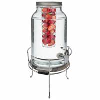 Drankdispenser/limonadetap - met infuser - 5 ltr - inclusief standaard - 19 x 19 cm