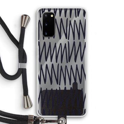 Marrakech Zigzag: Samsung Galaxy S20 Transparant Hoesje met koord