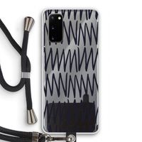 Marrakech Zigzag: Samsung Galaxy S20 Transparant Hoesje met koord
