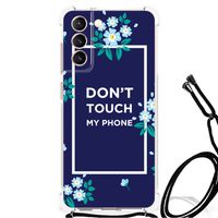 Samsung Galaxy S21 FE Anti Shock Case Flowers Blue DTMP
