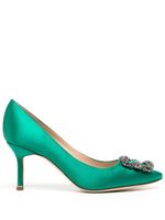 Manolo Blahnik escarpins Hangisi 70 mm à ornements - Vert