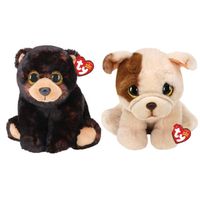 Ty - Knuffel - Beanie Buddy - Kodi Bear & Houghie Dog
