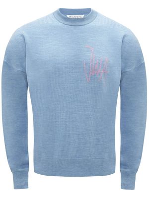 JW Anderson sweat à logo imprimé - Bleu