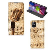 Samsung Galaxy M51 Stand Case Bladmuziek - thumbnail
