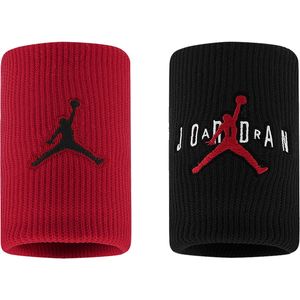 Jordan Jumpman Terry Polsband 2-pack - - zwart/rood - maat ONE-SIZE