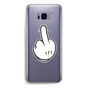 Middle finger black: Samsung Galaxy S8 Transparant Hoesje