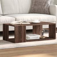 Salontafel 89,5x48x30 cm bewerkt hout bruin eikenkleurig - thumbnail