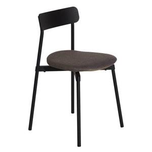 Petite Friture Fromme Wood eetkamerstoel Upholstered Black