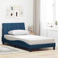 Bedframe zonder matras "Hanko" 100x200 cm stof blauw