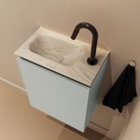 Toiletmeubel Mondiaz Ture Dlux | 40 cm | Meubelkleur Greey | Eden wastafel Ostra Links | 1 kraangat