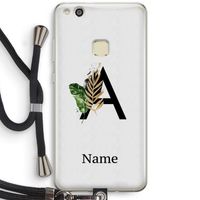 Charcoal Flora: Huawei Ascend P10 Lite Transparant Hoesje met koord