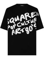 DSQUARED2 t-shirt en coton à slogan imprimé - Noir - thumbnail