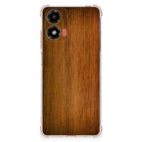 Motorola Moto G24 | G24 Power | G04 Stevig Telefoonhoesje Donker Hout