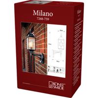 Konstsmide Milano 7268-759 Buitenlamp (wand) E27 75 W Zwart