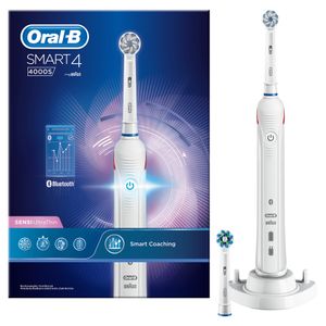 Oral-B Smart 4 4000S White Elektrische Tandenborstel Powered By Braun