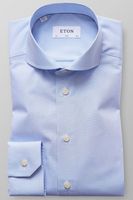 ETON Slim Fit Overhemd lichtblauw/wit, Vichy ruit - thumbnail