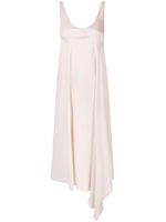 AERON robe courte satiné à col v - Rose