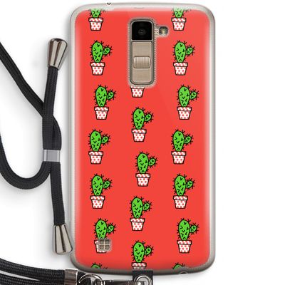 Mini cactus: LG K10 (2016) Transparant Hoesje met koord