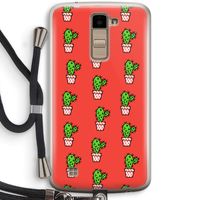 Mini cactus: LG K10 (2016) Transparant Hoesje met koord
