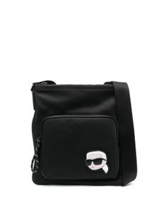 Karl Lagerfeld sac à bandoulière Ikon à logo appliqué - Noir