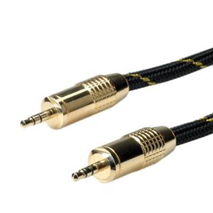 ROLINE 11.09.4289 audio kabel 10 m 3.5mm Zwart, Goud