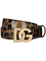 Dolce & Gabbana ceinture DG à imprimé léopard KIM DOLCE&GABBANA - Marron