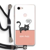 GSM poes: Pixel 3 XL Transparant Hoesje met koord