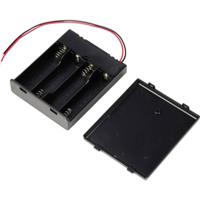 TRU COMPONENTS TC-13220640 Batterijhouder 4 AA (penlite) Kabel (l x b x h) 70 x 64.8 x 19 mm