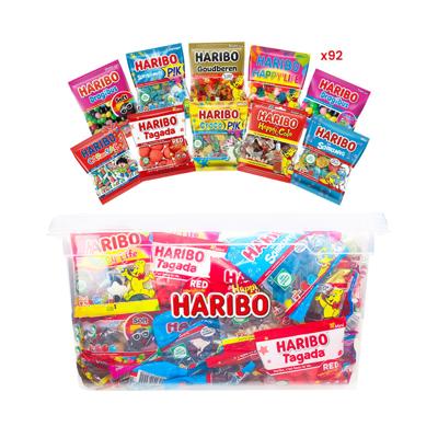 Haribo Mega-Fête XL snoepzakjes box - Strooigoed - 92 zakjes - 4kg
