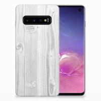 Samsung Galaxy S10 | Bumper Hoesje | White Wood