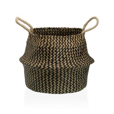 Decoratieve Mand Versa Zwart Zeealgen Ø 28 cm