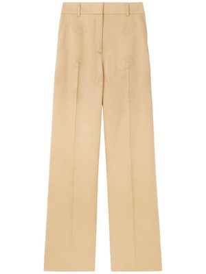 Burberry pantalon en soie EKD à coupe ample - Tons neutres