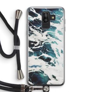 Golven: Samsung Galaxy J8 (2018) Transparant Hoesje met koord