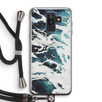 Golven: Samsung Galaxy J8 (2018) Transparant Hoesje met koord