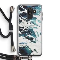 Golven: Samsung Galaxy J8 (2018) Transparant Hoesje met koord