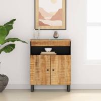 Dressoir met 2 deuren 60x33x75 cm massief mangohout